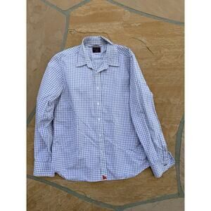 Untuckit Shirt Men's Large Wrinkle Free Gray Gingham Check Long Sleeve